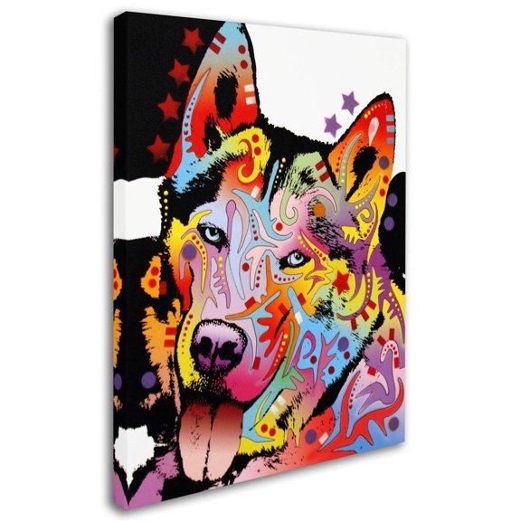 Trademark Fine Art "Siberian Husky" Canvas Art by Dean Russo