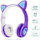 thumbnail image 3 of Auriculares inalámbricos para niños con luces LED, función de compartir música, batería duradera y volumen limitado WOICE para niños (morado), 3 of 3