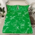 thumbnail image 2 of jejeloiu Kawaii Dinosaur Full Size Sheets,Cartoon Dino Bed Sheets,Green White Sheet Sets For Girls Kids,Breathable Home Decor,4 Pieces, 2 of 7