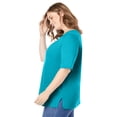 thumbnail image 3 of Woman Within Plus Size Perfect Elbow-Sleeve Square-Neck Tee, 3 of 6