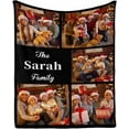 thumbnail image 4 of Custom Blanket with Photos Text Customized Blanket Personalized Flannel Throw Blankets for Adult Kid Birthday Christmas Halloween Fathers Mothers Valentines Day Gift 40x30inch, 4 of 6