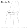 thumbnail image 2 of Mid Century Modern Dining Chair Covers,Set of 2/4/6 Shell Chair Slipcovers Anti-Dust Removable Washable Lounge Armless Chair Protector for Kitchen Living Room-6 Pcs-dark green, 2 of 9