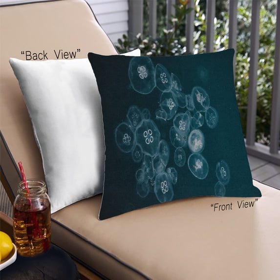 Ahgly Company Animals Jellyfish Outdoor Throw Pillow, 18 inch by 18 inch