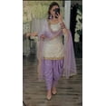 thumbnail image 2 of CREATIONBYAAROHI Designer Heavy Work Georgette Short Kurta with Dhoti and Dupatta set, Punjabi Kurta set., 2 of 8