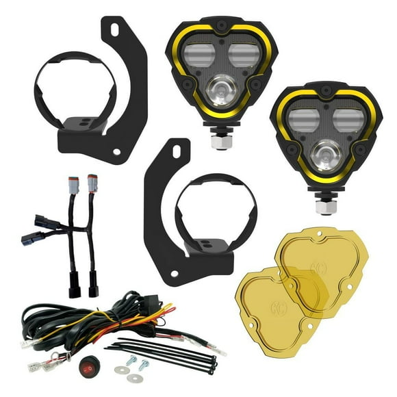 KC Hilites Driving/Fog Light 97149 Driving/Fog Light; Flex Era; 3 Dual Mode LED Bulb; Triangular Design; 35 Watt Forward Projecting Light/55 Watt Peripheral Light; Combo Beam