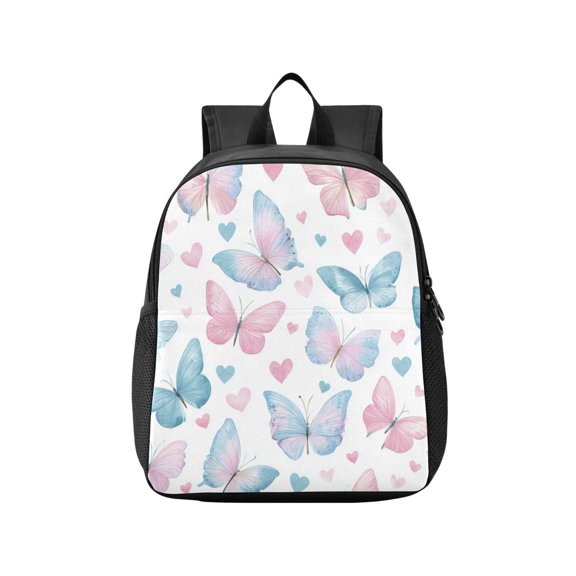 Toddler Backpack Gentle Pastel Butterfly Print Waterproof Lightweight Backpack Casual Mini Daypack for Daycare & Travel