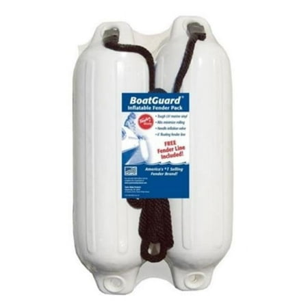 UPC: 0040011802057 | Taylor Made 310132P 4 x 16 in. White with Black Rope Boat Guard Fender – Pack of 2
