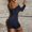 Navy, variant on Dresses for Women Bodycon Evening Gowns Off Shoulder Strapless Drawstring Pleated Skinny Dresses Solid Color Long Sleeve Party Mini Dresses