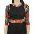 thumbnail image 3 of Bimba Women's Long Flared Black Anarkali Kurti Kurta Indian Classic Blouse-12, 3 of 4