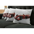 thumbnail image 5 of Ambesonne Race Themed Throw Pillow Cover 4 Pack, Formula Racing Print, 18", Black Red, 5 of 5