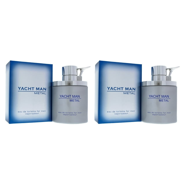 Myrurgia Aerosol EDT Yacht Man Metal Paquete de 2 3.4 oz