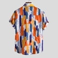 thumbnail image 4 of TIHLMK Mens Tshirts Men Hawaiian Short Sleeve Beach Shirt Patchwork Summer Casual Button Down Shirts, 4 of 8