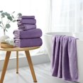 thumbnail image 5 of 4 Piece Extra Large Bath Towel 35"x70" Oversized Bath Sheet Bath Towel Set for Bathroom Ultra Soft Cozy Highly Absorbent Quick Dry Bathroom Towel for Spa Gym Hotel,Shower Towel for Daily Use,Purple, 5 of 17