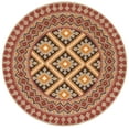 thumbnail image 4 of SAFAVIEH Veranda Magna Southwestern Indoor/Outdoor Area Rug, 5'3" x 5'3" Round, Red/Natural, 4 of 6