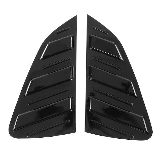 2PCS Car Rear Window Blind Shades Side Vent Cover Trim Black Stepped Decoration Modification