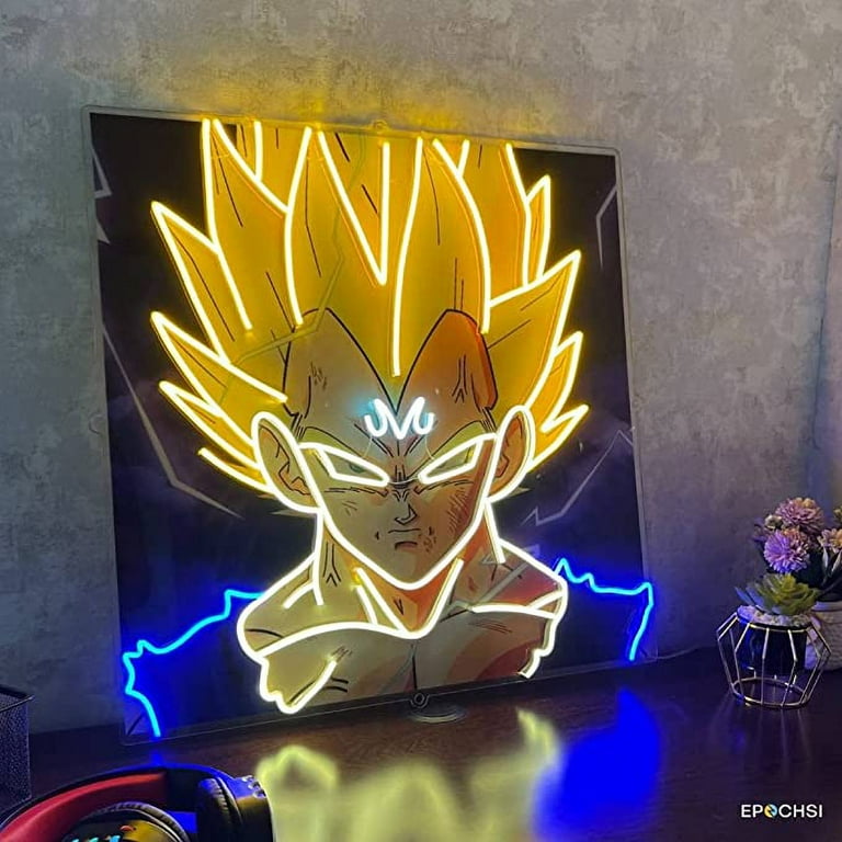 EPOCHSI Songoku Anime Neon Wall Light, UV-Printed LED, Gaming
