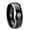 Black 2 Tone Polish Edge, variant on Humming Bird Black High Polish Dome Tungsten Promised Ring 10MM