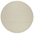 thumbnail image 5 of SAFAVIEH Beach House Arthur Geometric Indoor/Outdoor Runner Rug, Cream/Aqua, 2'2" x 8', 5 of 10