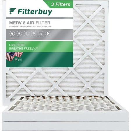 

Filterbuy 21x21x2 MERV 8 Pleated HVAC AC Furnace Air Filters (3-Pack)