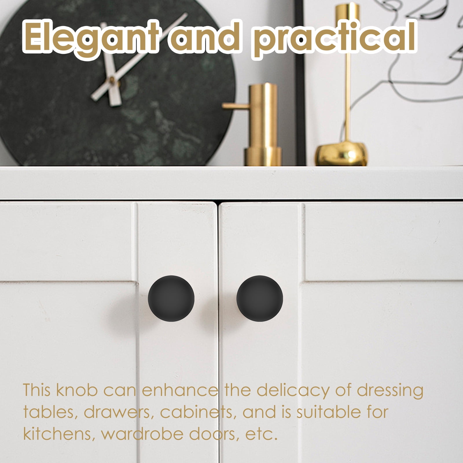 50Pcs Drawer Knob Set Zinc Alloy Cabinet Handles Rustproof Gold Dresser Knobs with Screws Decorative Drawer Pull Handle Furniture Knobs for Kitchen Cabinets Drawer Dresser