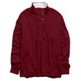 thumbnail image 4 of NMMUED Pullover Sweatshirts for Women, Oversized Crewneck Sweatshirt Women, Oversized Shirts for Women, Womens Tops Casual, Womens Fall Tops, Wine XXL, 4 of 8