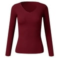 thumbnail image 4 of QASIEATN Sweaters for Graceful Ladies Fashion, Autumn and Winter V Neck Casual Knitted Long Sleeved Pullover Thermal Top, Womens Fall Tops, 4 of 4