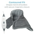 thumbnail image 5 of Pure Enrichment PureRelief Neck & Shoulder Heating Pad - 4 Heat Settings, Auto Shut-Off, Universal Fit, Magnet Closure, Soft Micromink, Storage Bag, 5-Year Warranty, Machine Wash (Charcoal Gray), 5 of 9