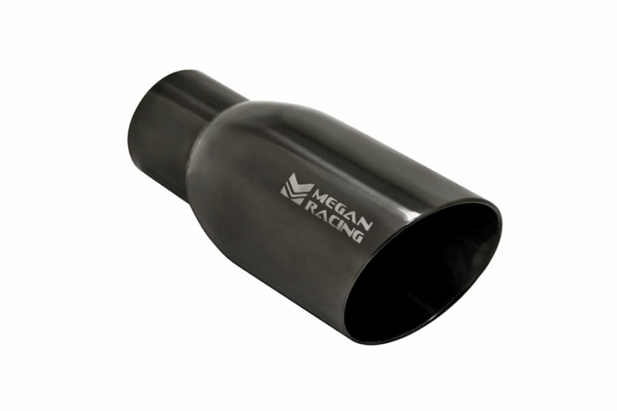 Megan Exhaust Muffler Universal Black Chrome 3.5 Inch Tip (2.5 inch