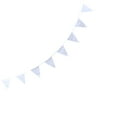 thumbnail image 4 of FOMIYES 10 Meter Getting Pennant Decoration Fabric Banner Bride 16X14cm White, 4 of 8