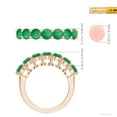 thumbnail image 5 of ANGARA Natural Half Eternity Seven Stone 2.45 ct Emerald Wedding Band in 14K Rose Gold for Women (Size-4.5mm) | May Birthstone, Birthday, Anniversary, Jewelry Gift for Women | Natural Emerald Ring, 5 of 9
