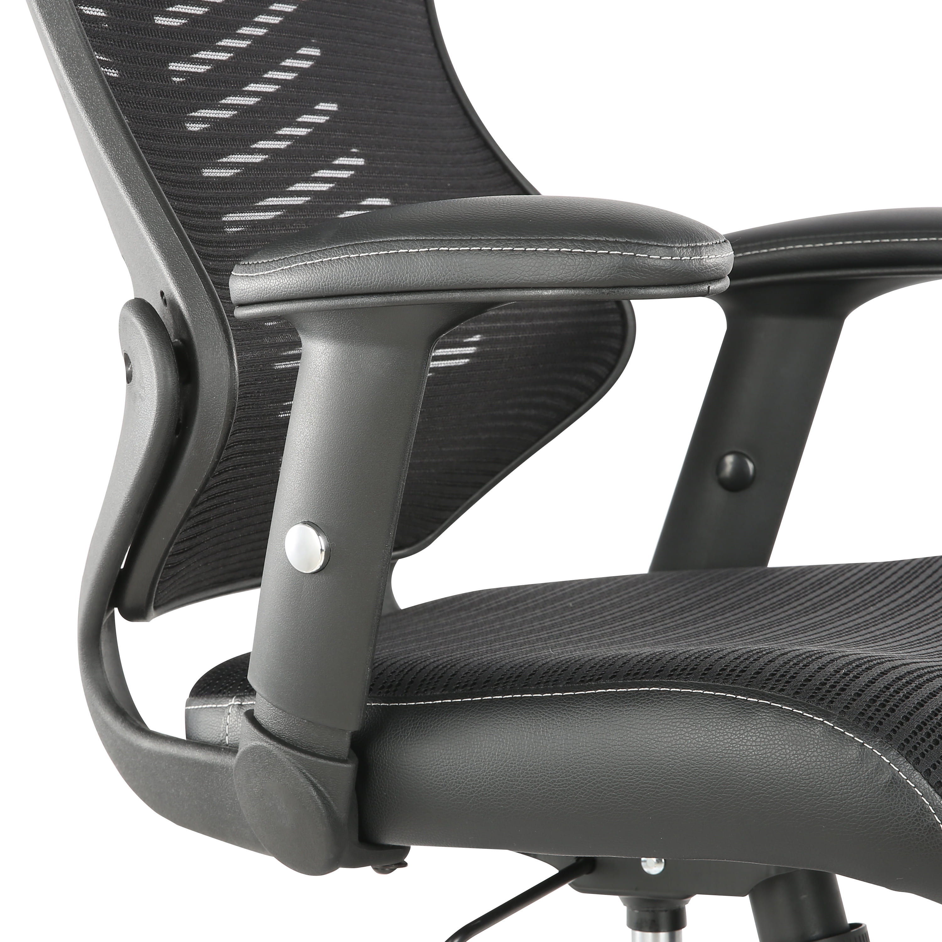 Black Poly and Bark POLY & BARK EM-329-BLK Correna Office Chair in Mesh 