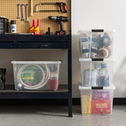 IRIS 60 Qt Plastic Storage Bin with Lid, Stackable Storage Containers, Tote