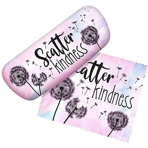 Scatter Kindness Eyeglasses Glasses Case and Matching Microfiber Lens Cloth