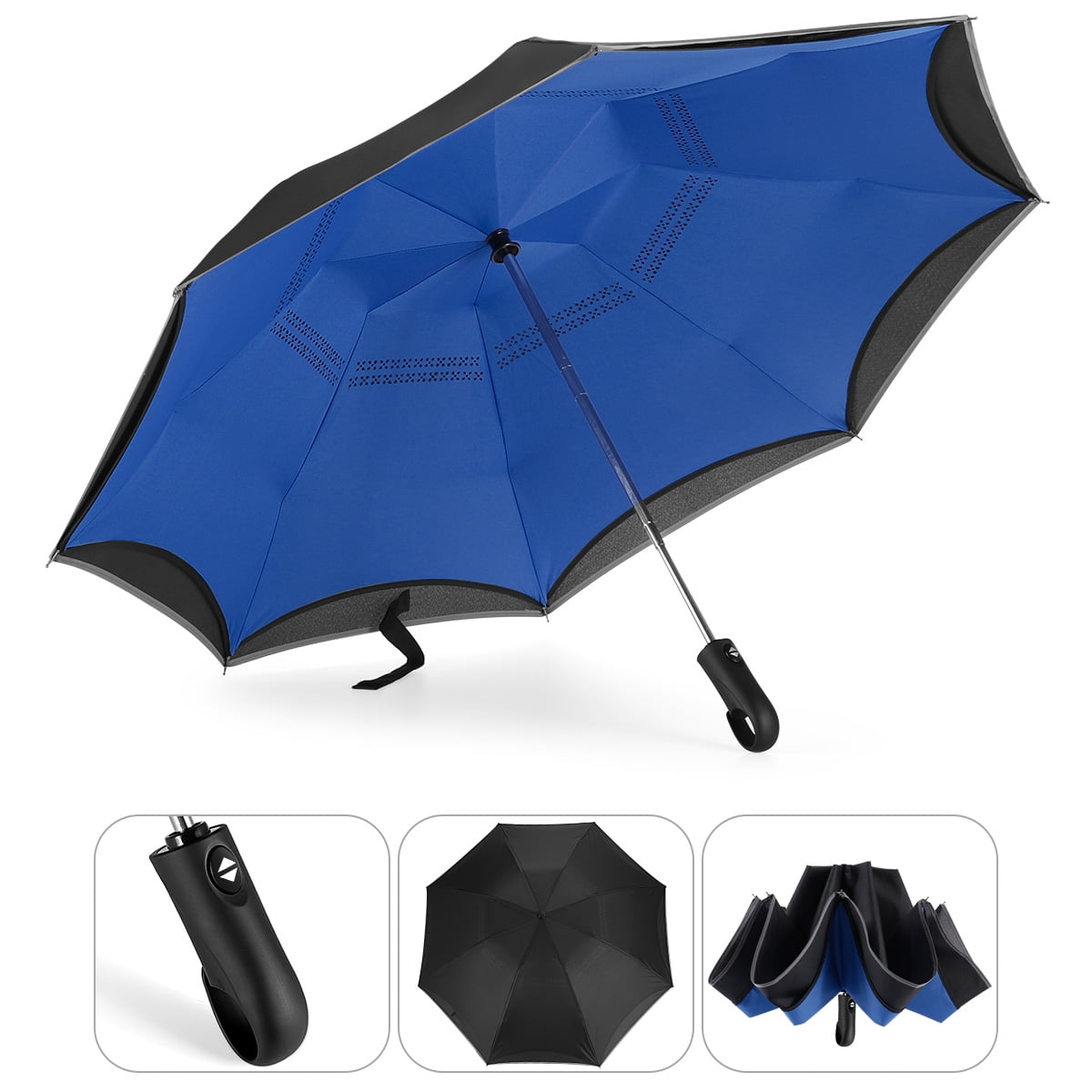 HAWEE Reverse Flolding Umbrella for Rain Auto Open and Close Inverted Car Bumbershoot Outdoor