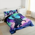 thumbnail image 3 of Castle Fairy Magical Dragon Bedding Comforter Set 2pcs for Kids Teens Boys,Gradient Aurora Twin Comforter Sets Microfiber,Cartoon Animal Breathable Bedding Set,Breathable Home Decor,Reversible, 3 of 8