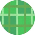 thumbnail image 1 of Ahgly Company Machine Washable Indoor Round Transitional Neon Green Area Rugs, 3' Round, 1 of 7