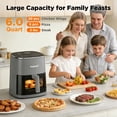 thumbnail image 3 of Fullwill 6QT Air Fryer with Viewing Window,12-in-1 Multi-Function Air Fry,Roast,Bake, Dehydrate, Fries,Nonstick and Dishwasher-Safe Basket,Family&friends Party,Max 400℉ Crisping 1700W,Gray, 3 of 8