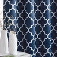 thumbnail image 4 of THD Moroccan Trellis Lattice Decorative Blackout Thermal Privacy Room Darkening Grommet Window Drapes Curtain Panels for Bedroom - Set of 2 (Navy Blue, 52 W x 63 L), 4 of 6