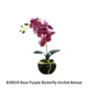 thumbnail image 3 of Bearachild Bonsái de orquídeas artificiales con maceta de cerámica, maceta de simulación de Phalaenopsis, figurita de flores falsas, balcón para el Decoración rosa violeta Bearachild HA084076-03, 3 of 6