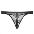 thumbnail image 5 of ruhuadgb Men Briefs Stretchy See-through Low Waist No Bound Feeling Mesh Men Underpants Inner Wear Clothes, 5 of 8