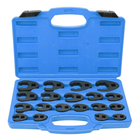 Crowfoot Spanner,19pcs Crow's Foot Wrench Crow Foot Wrench Tubing Ratchet Wrench Sturdy Construction