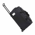 thumbnail image 4 of Bolsa de lona con ruedas, de tela Oxford, de gran capacidad, para hombres y mujeres, con de tracción, impermeable, para viajes y almacenamiento. Negro, 4 of 8