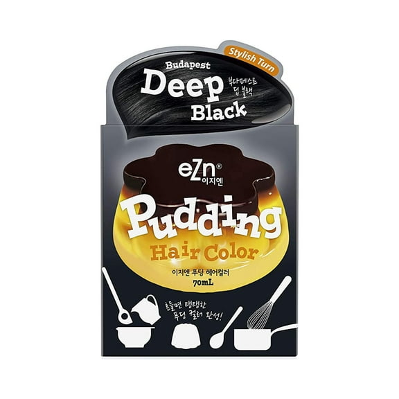 eZn Pudding Taeyeon Hair Dye Ammonia Free Permanent Hair Color Deep Black Self Hair Dye DIY Kit Made in Korea Beauty