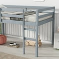thumbnail image 5 of Euroco Wood Twin Size Loft Bed with Ladder for Kids, Gray, 5 of 12