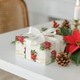 thumbnail image 2 of CozyNestFinds Poinsettia Christmas Wrapping Paper Roll, Red Poinsettia, Gold Merry Christmas Festive Design, for Holidays, Family Gatherings, Mini Roll 17 in x 16.4 Ft, 2 of 16