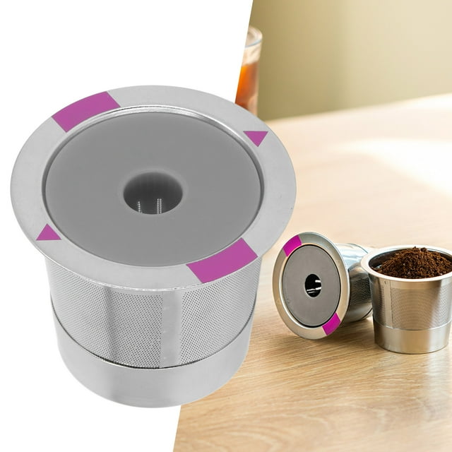 Capa de Café de Metal, Copa de Filtro de Café Compatible Recargable Con Cuchara para El Hogar