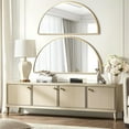 thumbnail image 5 of Gold Half Circle Mirror- Half Moon Mirror Metal Frame DIY for Bathroom, Bedroom, Living Room, Cloakroom, Entryway Home Decor x1, 5 of 18