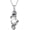 Clear White, variant on SISGEM 925 Sterling Silver Vintage Snake Pendant Necklace with 12 Months Birthstone Jewelry Gifts for Women