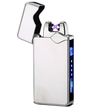JUST IT Windproof Dual Arc Lighter Flameless Rechargeable Electric Lighter | Walmart Canada