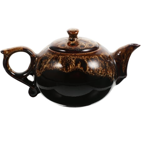 

FRCOLOR Ceramic Teapot Side Handle Vintage Style Porcelain Tea Ware Tea Ceremony Supply